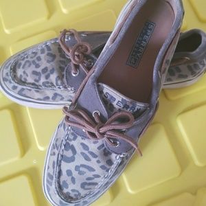 Sperry top-sider leopard boat shoes